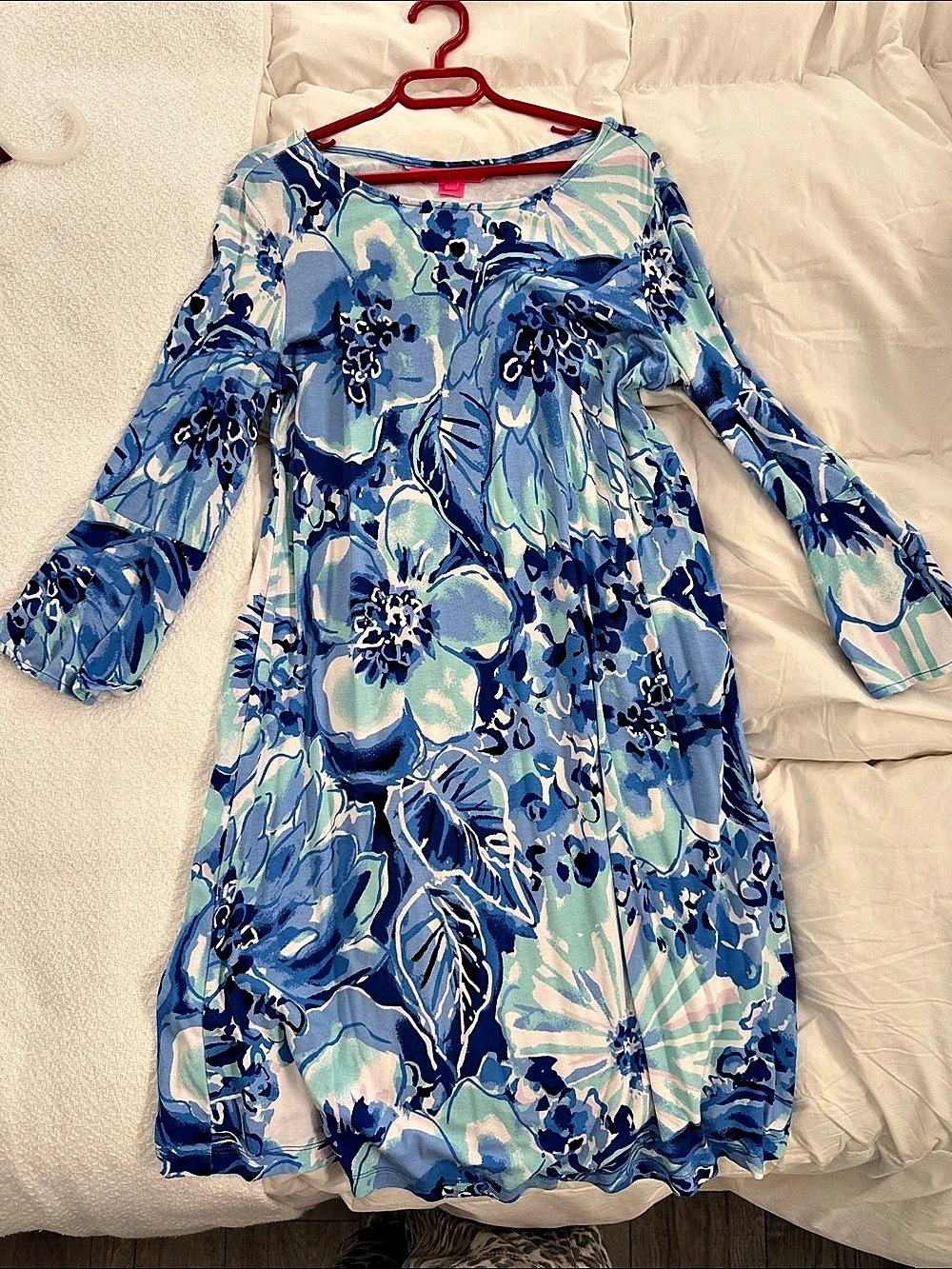Lilly Pulitzer Ophelia Swing Dress Floral Mini Blue & Green XS